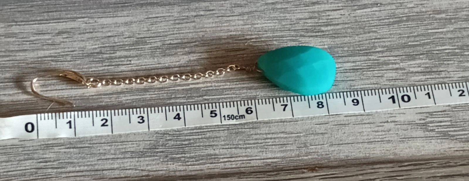 Elegantes y radiantes aretes de declaración dorados Boho chic con gota de turquesa – photo 3